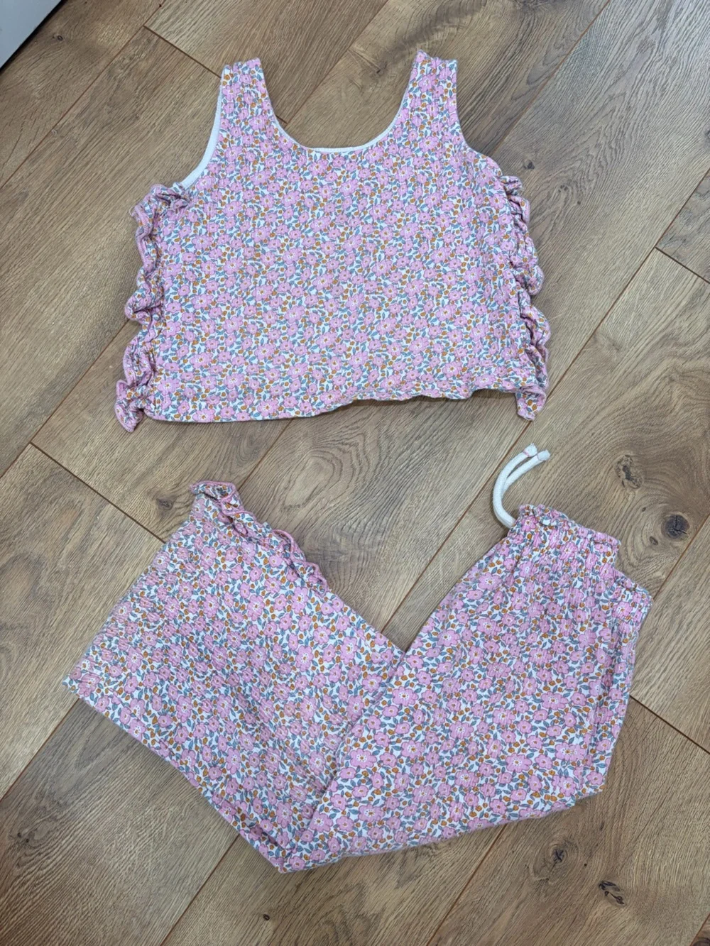 ZARA pink floral tank/ pant set - Size 5
